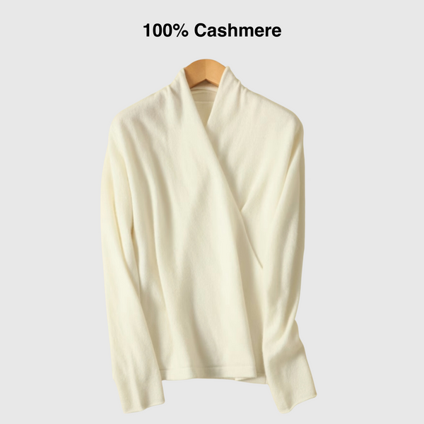 Cashmere Wrap Sweater (Blanc)