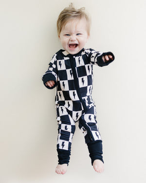 Bamboo Zip Romper | Checks & Bolts