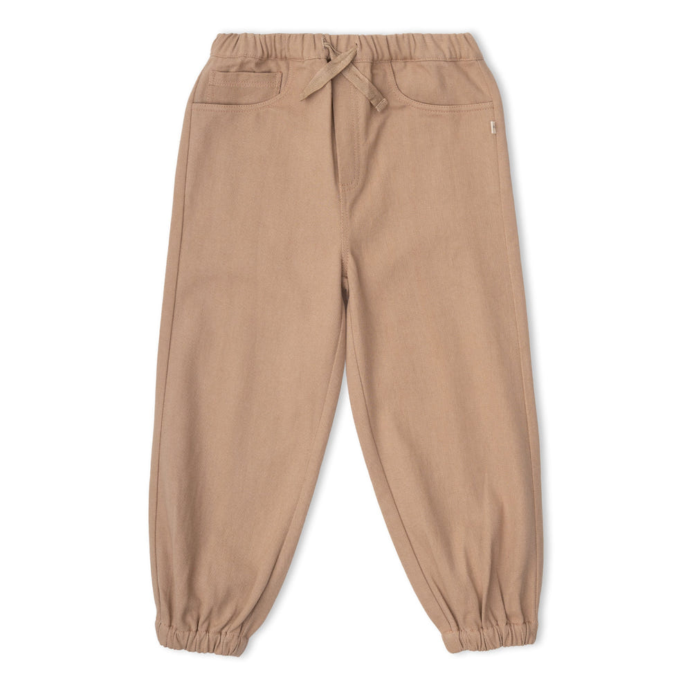 Organic Twill Joggers Pants - Taupe