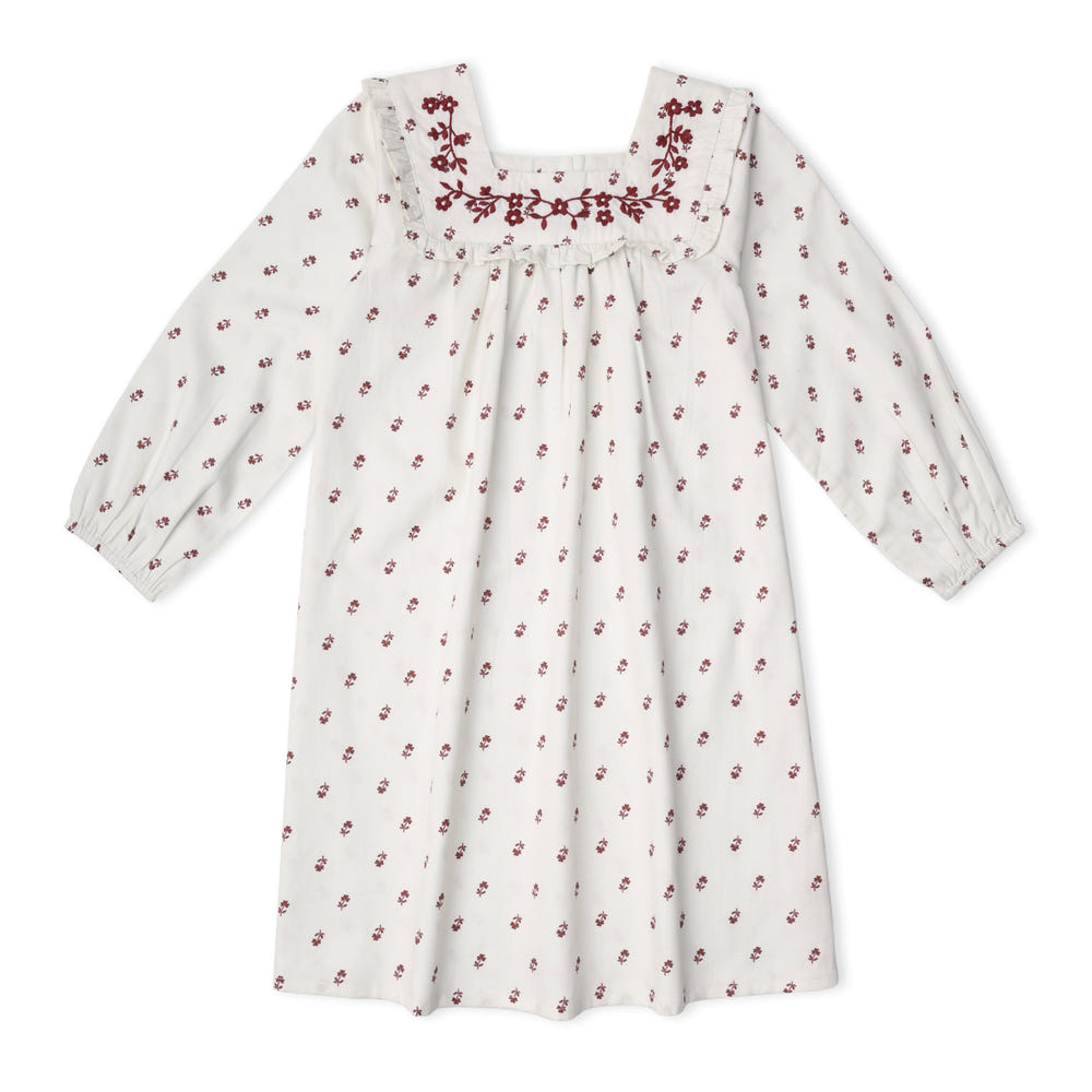 Organic Twill Dress - Forest Scatter