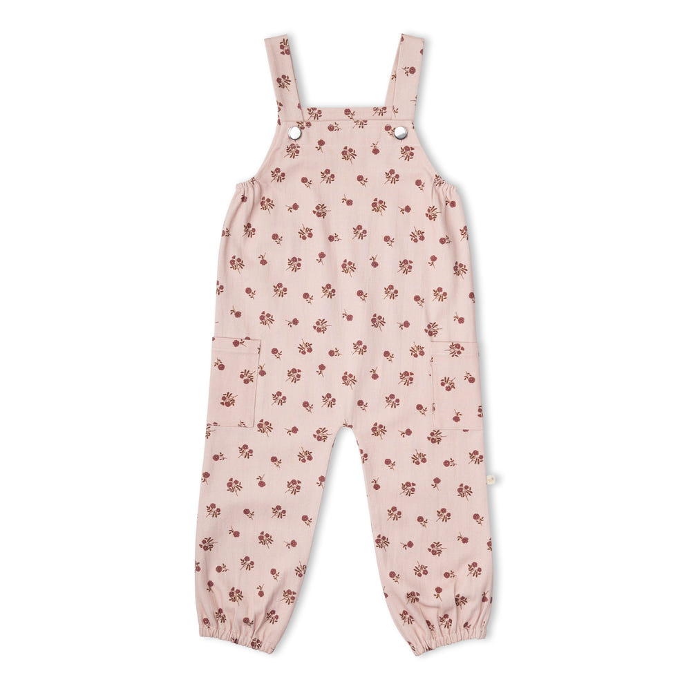 Organic Twill Overalls - Rosebud
