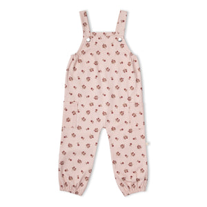 Organic Twill Overalls - Rosebud
