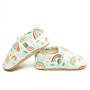 Ella Bonna Non-Slip Sole Rainbow Baby Booties, Home Boot Slippers Nursery Shoes