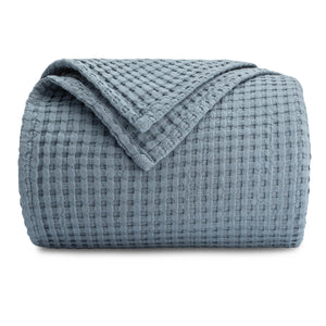 Adult Waffle Blankets in Pacific Blue