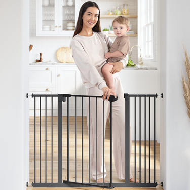 Black Baby Safety Gate for secure home protection and child safety.