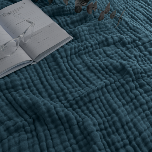 Adult Muslin Blanket in Neptune