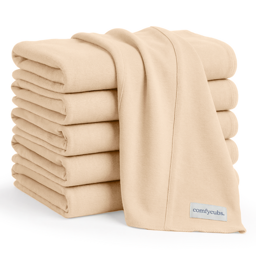 Cotton Burp Cloths in Cream