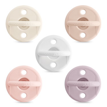 Multicolor girl pacifiers, 5 pack, perfect for soothing infants and enhancing comfort.