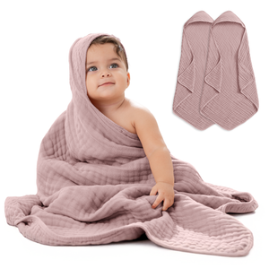 Baby Hooded Towels in Mauve