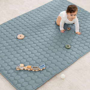 Play Mat with Non-Slip Bottom in Pacific Blue
