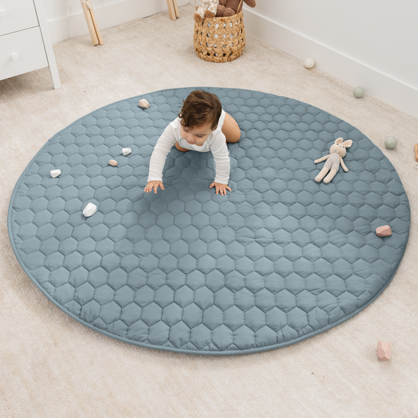 Play Mat with Non-Slip Bottom in Pacific Blue