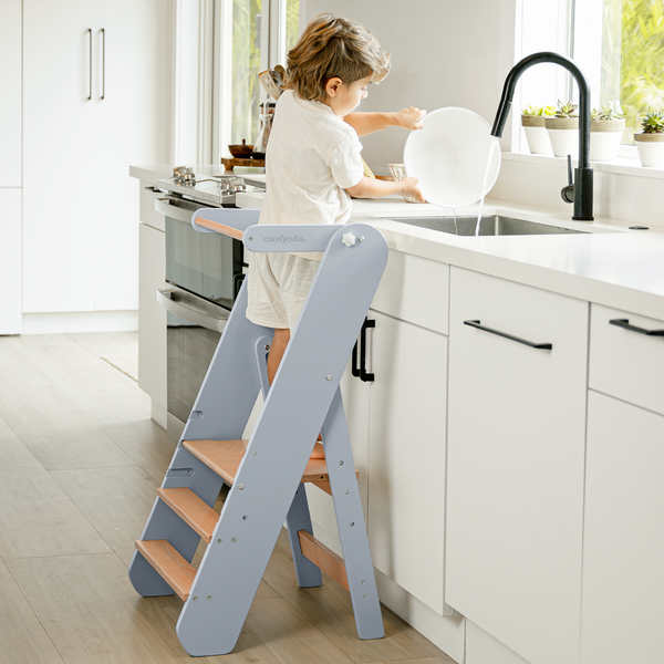 Kids Step Stool for Ages 3+ in Pacific Blue