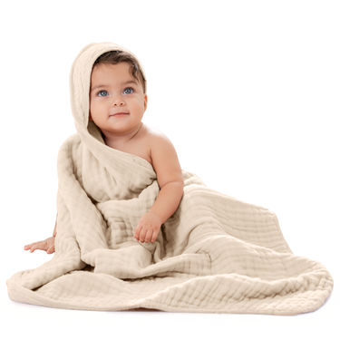 Baby Hooded Towels in Sand