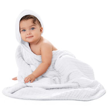 Baby Hooded Towels in White