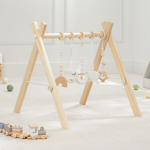 Baby Play Gym in Natural Wood
