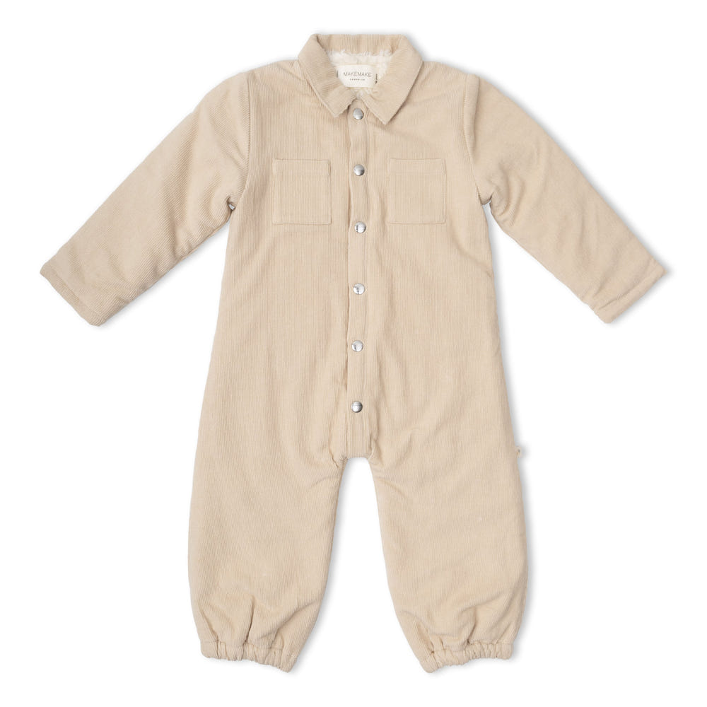 Organic Corduroy Jumpsuit - Oat