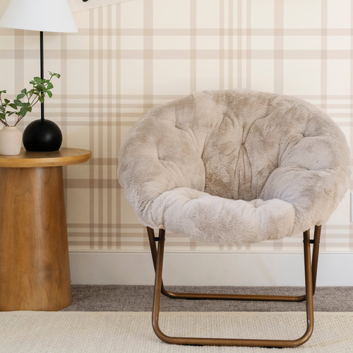 Comfortable saucer chair for kids, perfect for playtime and relaxation, shown from angle 7.