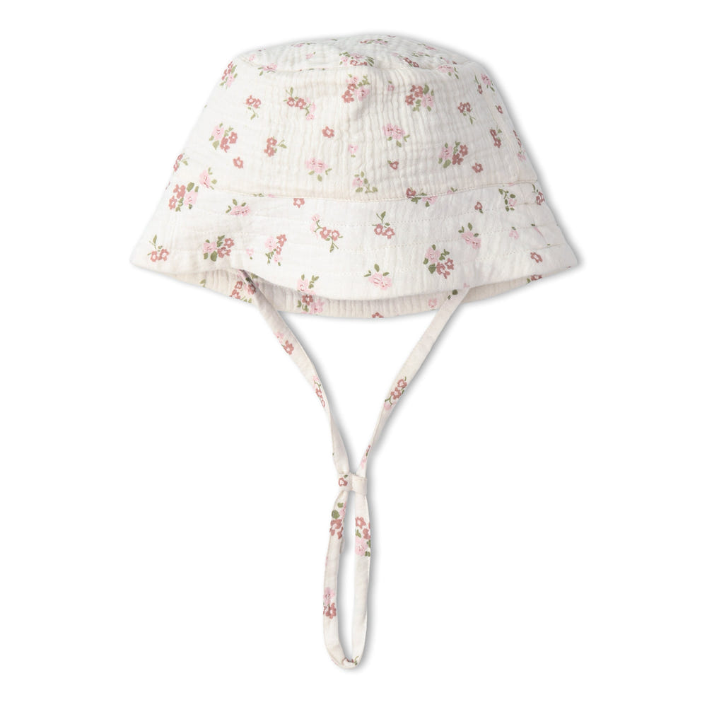 Organic Bucket Sun Hat - Blush Floral