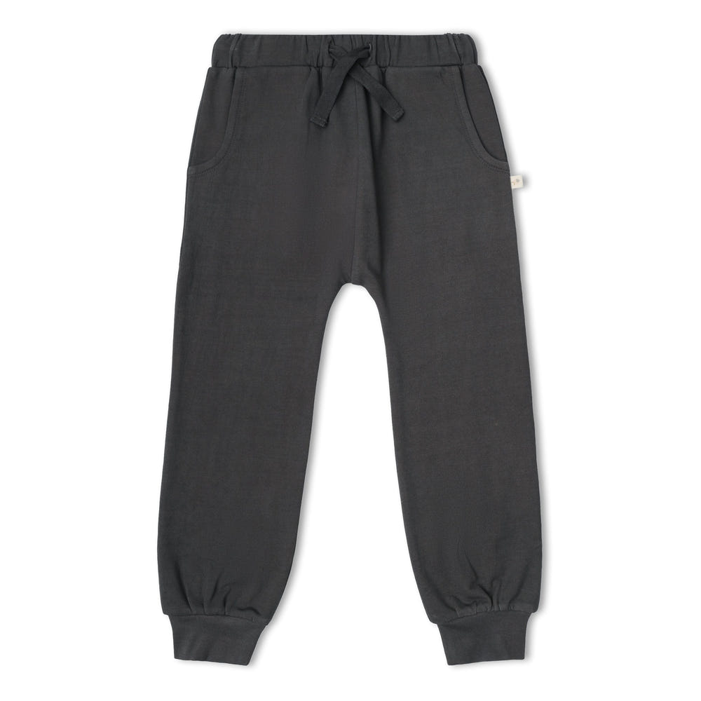 Organic Fleece Jogger Pants - Charcoal