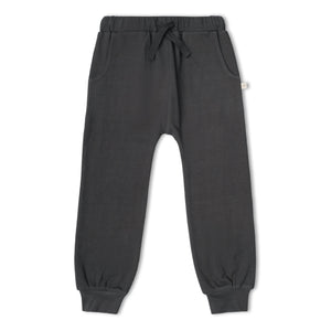 Organic Fleece Jogger Pants - Charcoal
