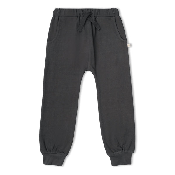 Organic Fleece Jogger Pants - Charcoal