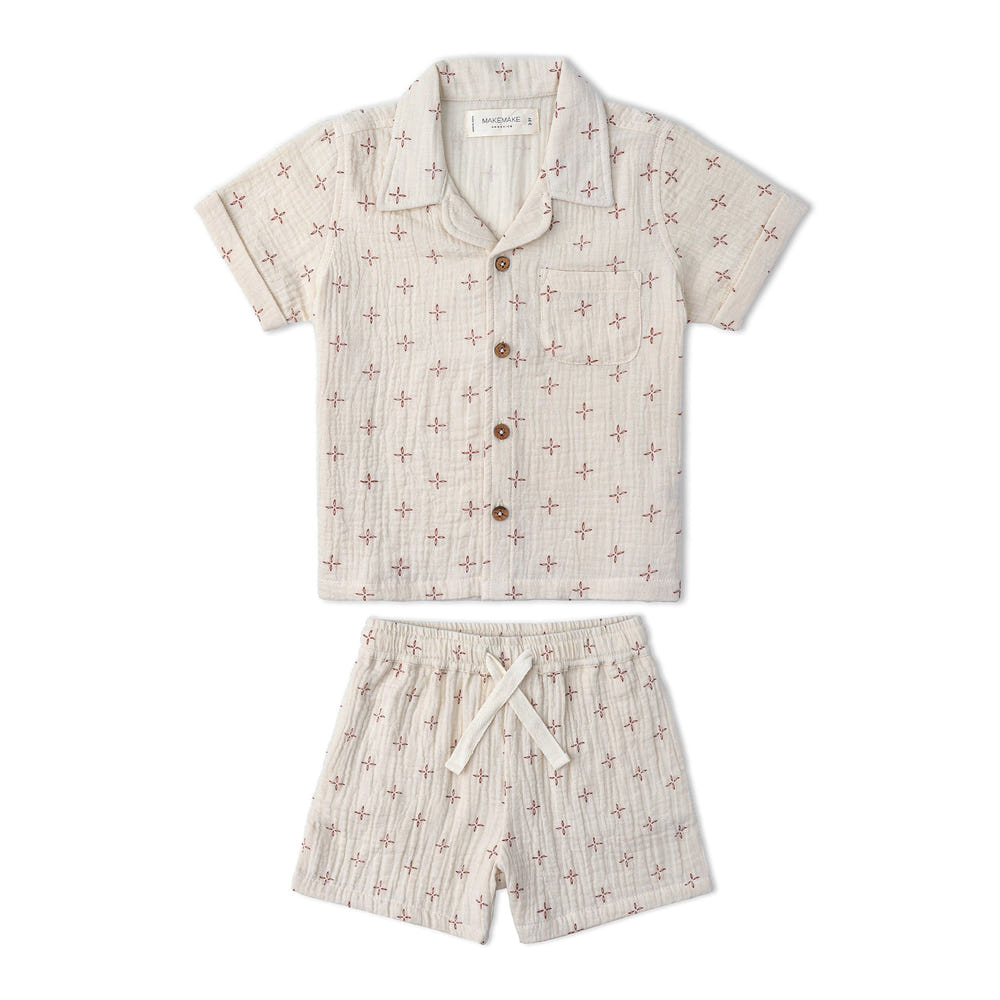 Organic Shirt & Shorts Set - Cross