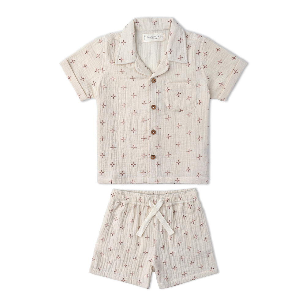 Organic Shirt & Shorts Set - Cross