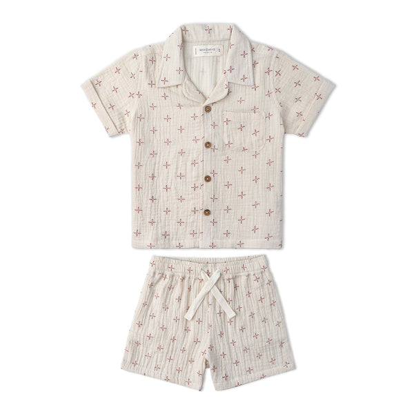 Organic Shirt & Shorts Set - Cross