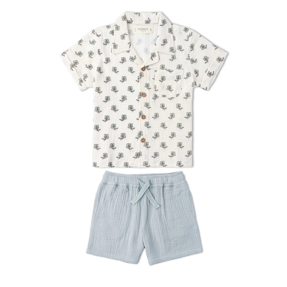 Organic Shirt & Shorts Set - Poppy
