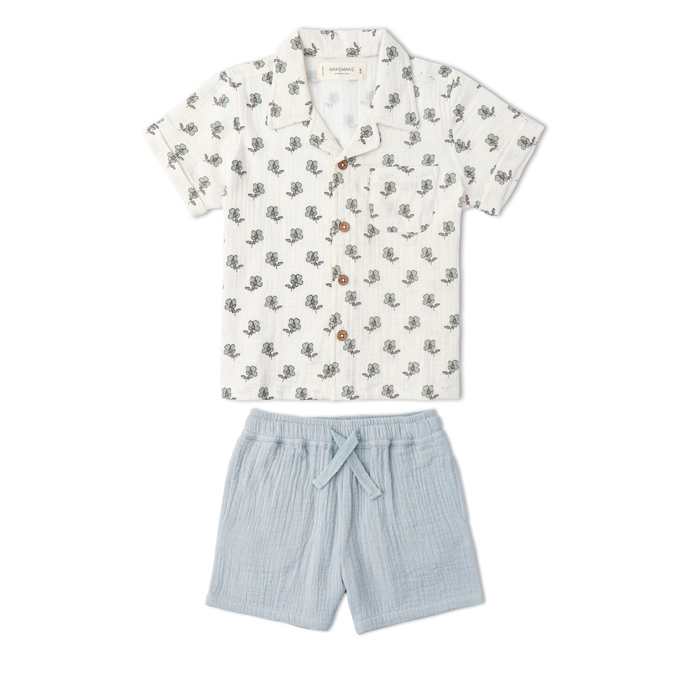 Organic Shirt & Shorts Set - Poppy