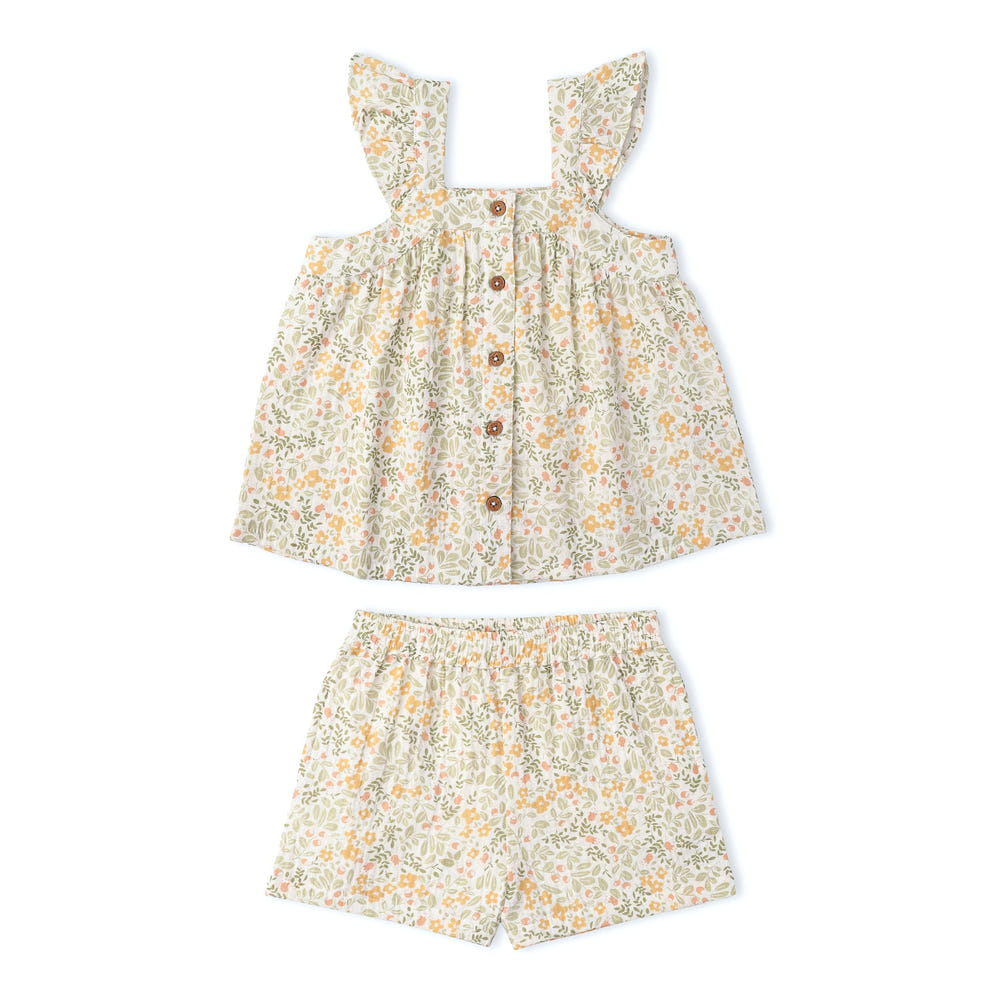 Organic Flutter Top & Shorts Set - Bloomfield