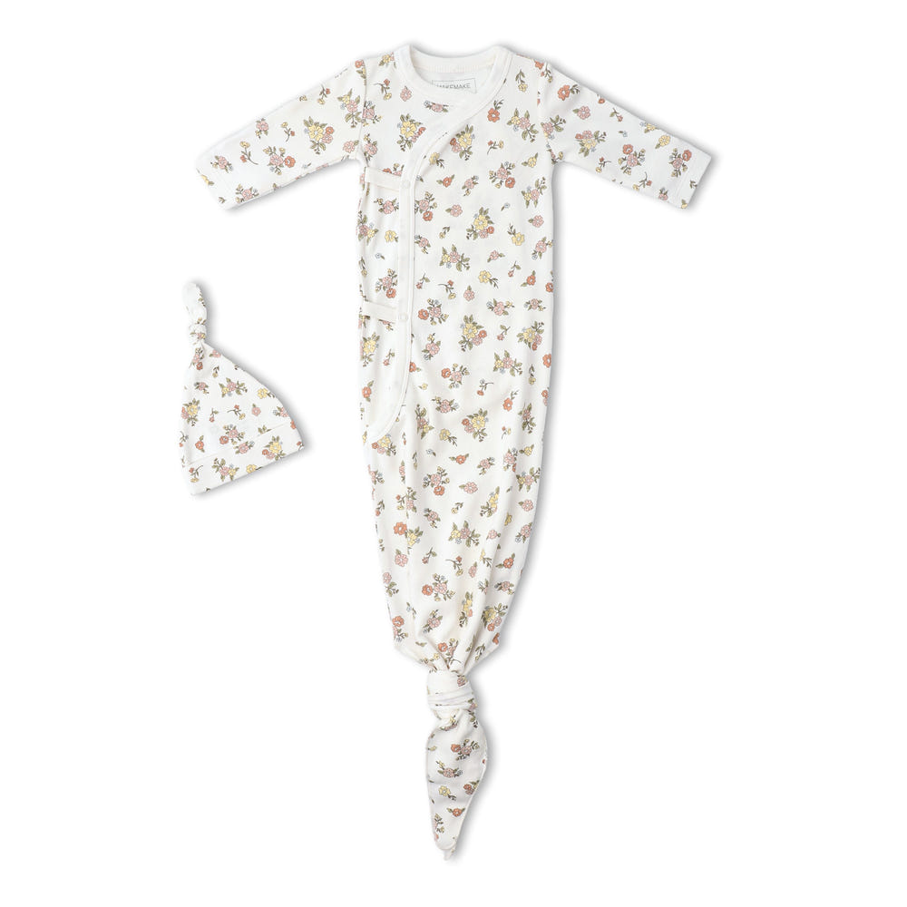 Organic Kimono Knotted Sleep Gown - Meadow