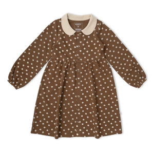 Organic Collared Dress - Chestnut Bloom