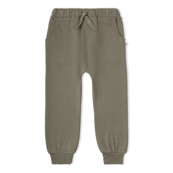 Organic Fleece Jogger Pants - Olive