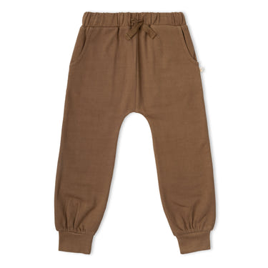 Organic Fleece Jogger Pants - Brown
