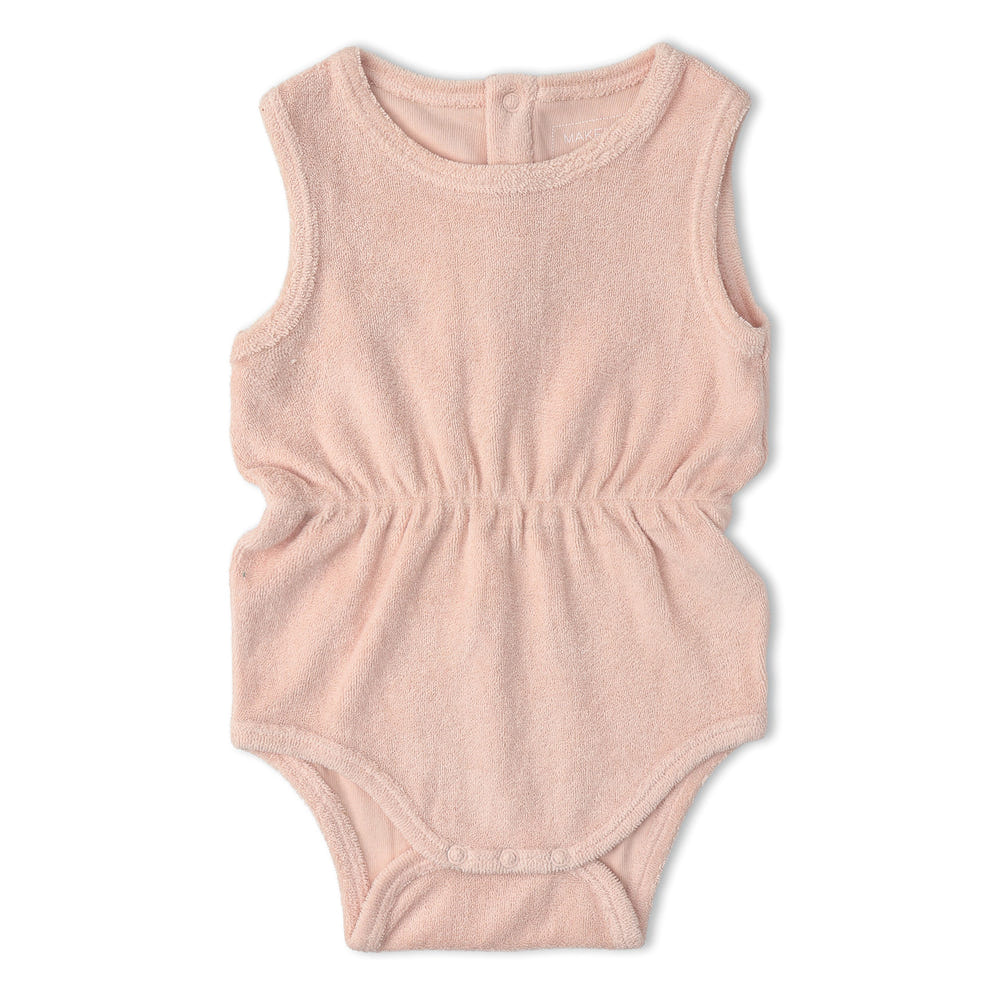 Organic Clinch Romper - Blush