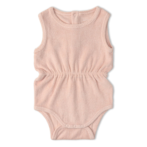 Organic Clinch Romper - Blush