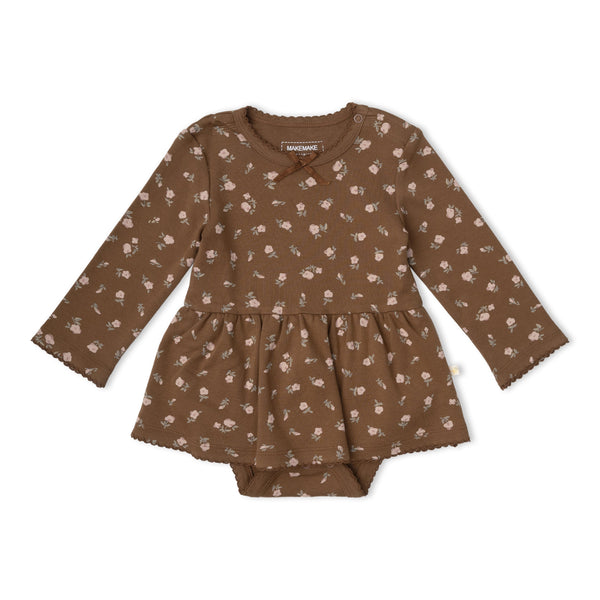 Organic Bodysuit Dress & Leggings Set - Primrose