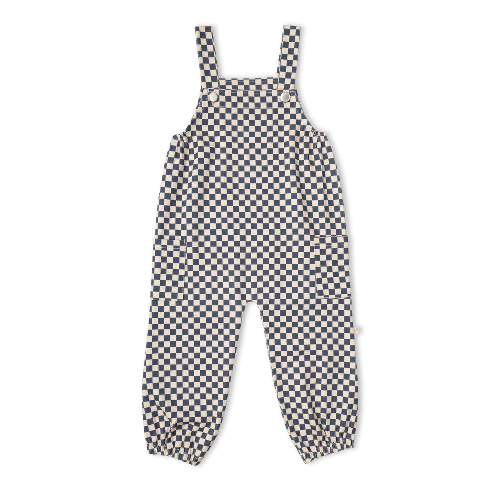 Organic Twill Overalls - Midnight Check
