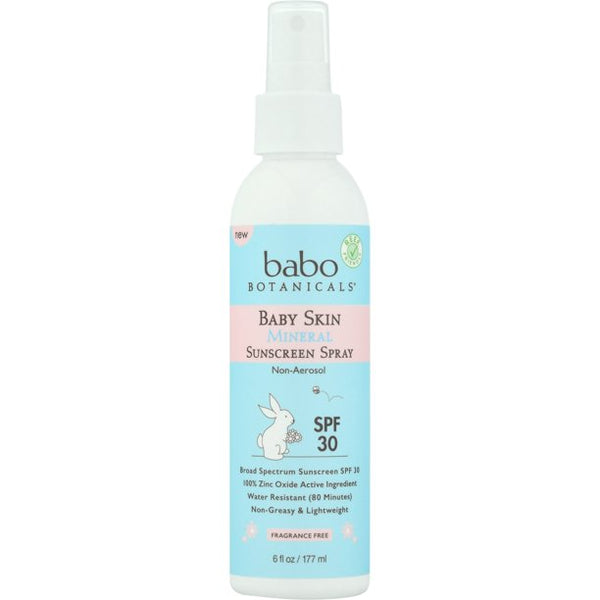 Babo Botanicals Sensitive Skin Baby Sun Spray, SPF 30 - 6 Oz