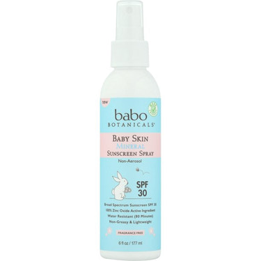Babo Botanicals Sensitive Skin Baby Sun Spray, SPF 30 - 6 Oz