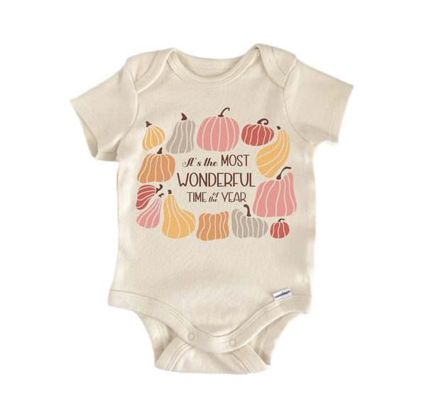 Wonderful Fall Pumpkin Newborn Baby Onesie® Bodysuit
