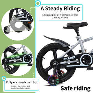 16 Inch Kids Bike with Training Wheels and Adjustable Seat