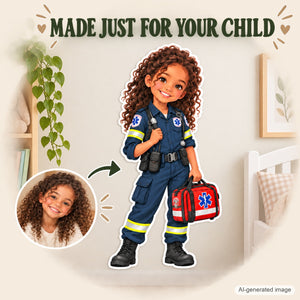 Personalized Paramedic Wall Decal from Photo, Dream Job Sticker, image 13