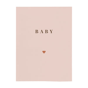 Personalize the Baby Surname minky baby blanket in blush with your baby's name
