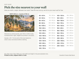 Watercolor Campfire Friends Camping Wall Mural, image 5