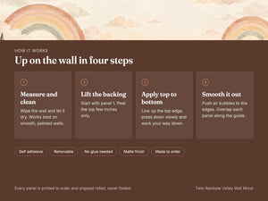 Watercolor Twin Rainbow Valley Wall Mural, image 8