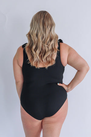 One Piece Tie Shoulder Breastfeeding Swimsuit 2026
