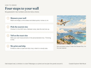 Watercolor Coastal Explorer Wall Mural, image 6