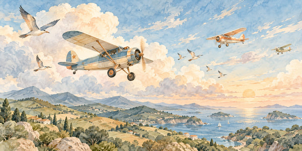 Watercolor Sky Expedition Wall Mural, image 3